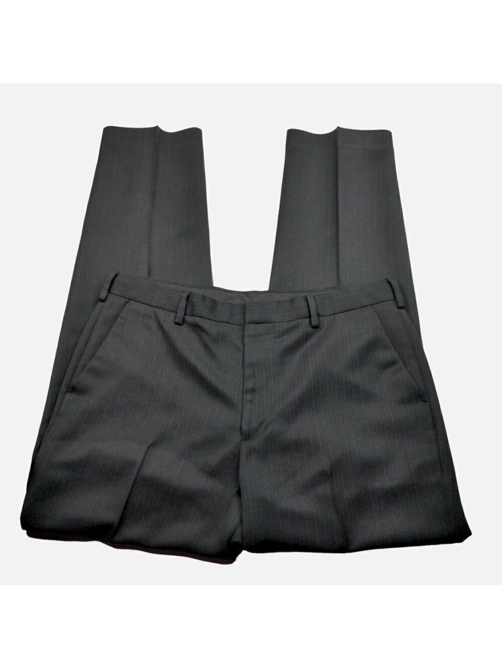 Van Heusen Men's Black Stripe Dress Pants 36x32